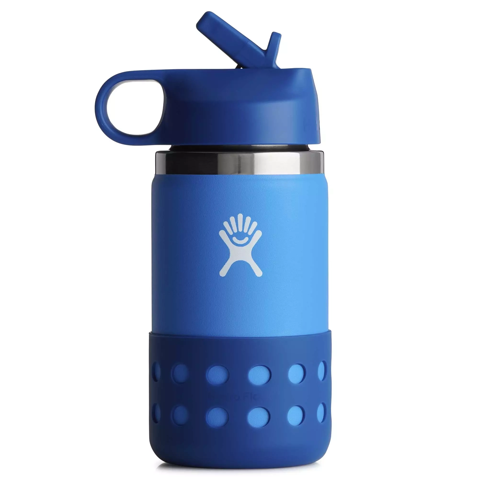 Hydro Flask 20 oz Kids Wide Mouth Water Bottle with Straw Lid Lake